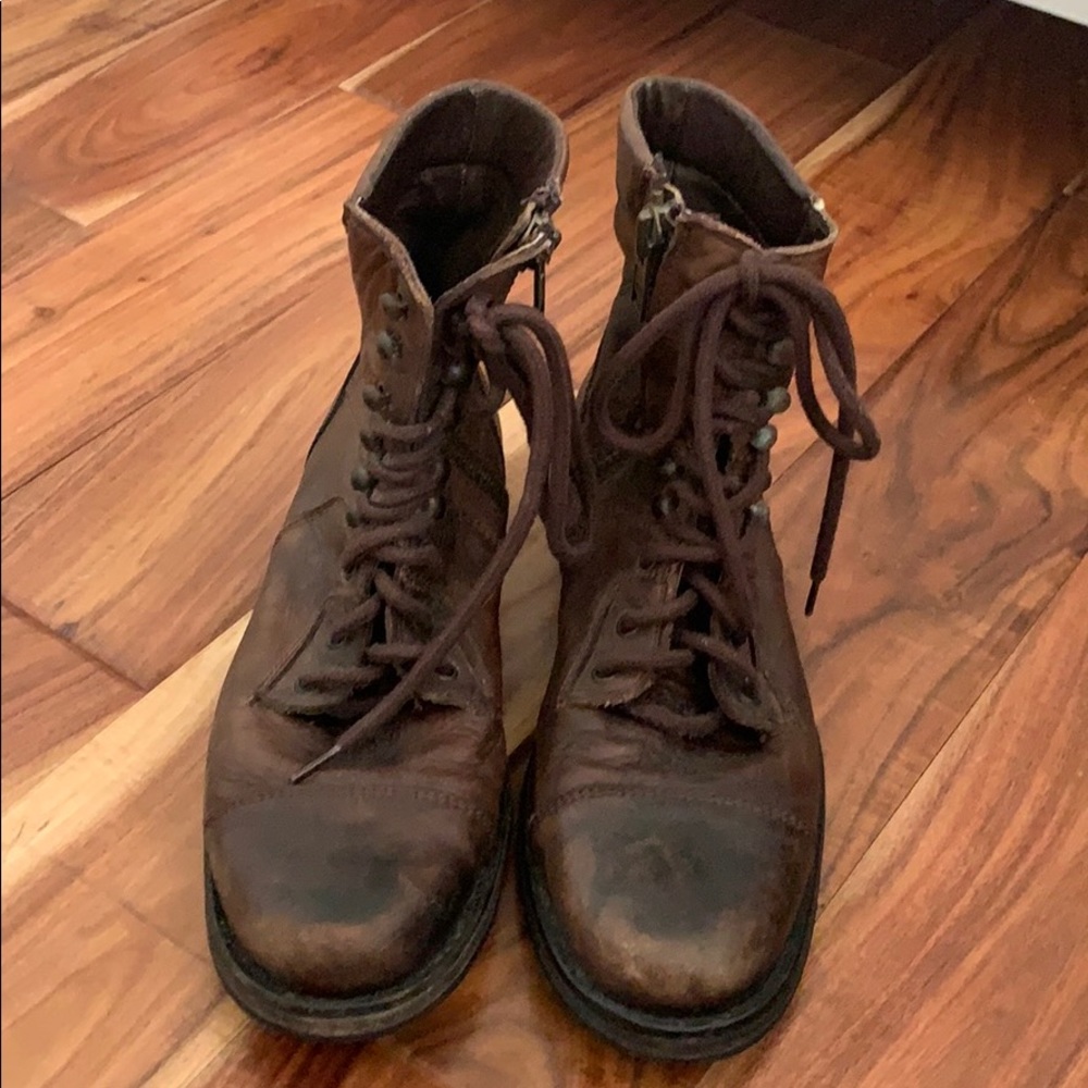 Leather Boots w/zipper